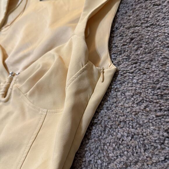 Zara Womens Metal Pastel Race Chic Luxury Piece Bodysuit Yellow Size XS 8605/318 - Picture 7 of 16